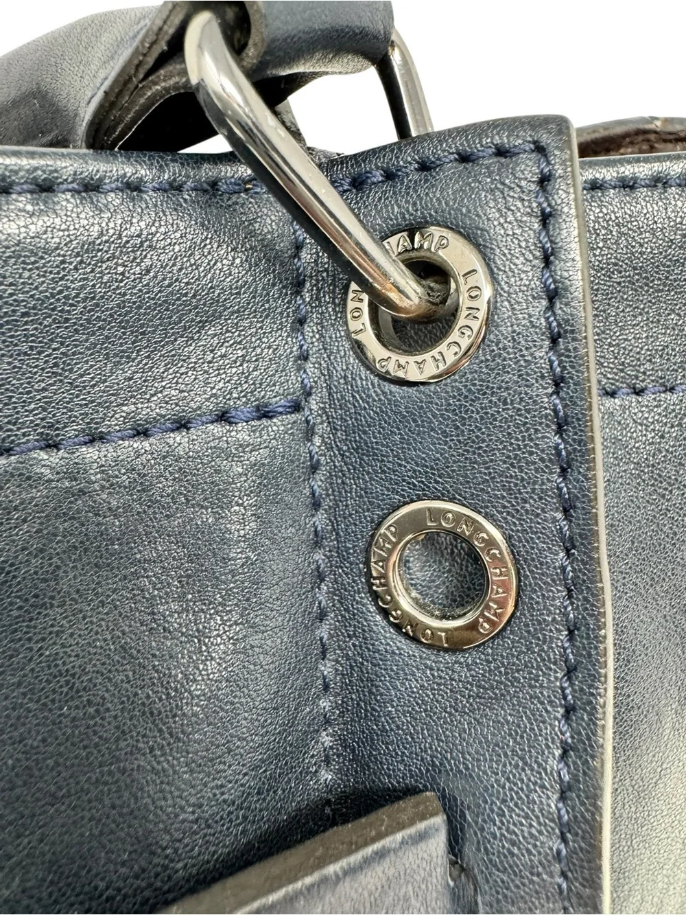 Longchamp Medium 3D Satchel Navy - Picture 3 of 11